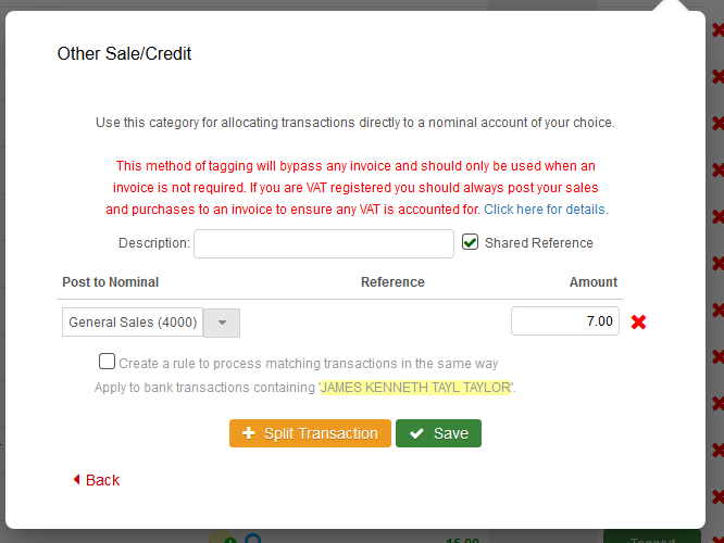 ReRun bank tagging rules feature QuickFile